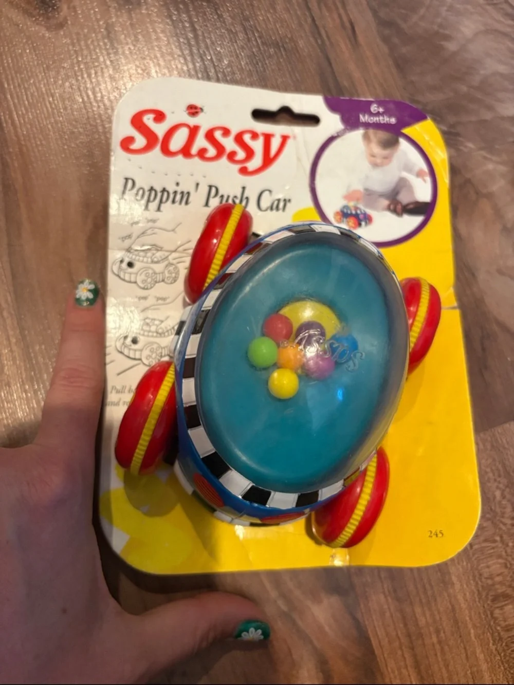New! Sassy popping’ push car, 2003